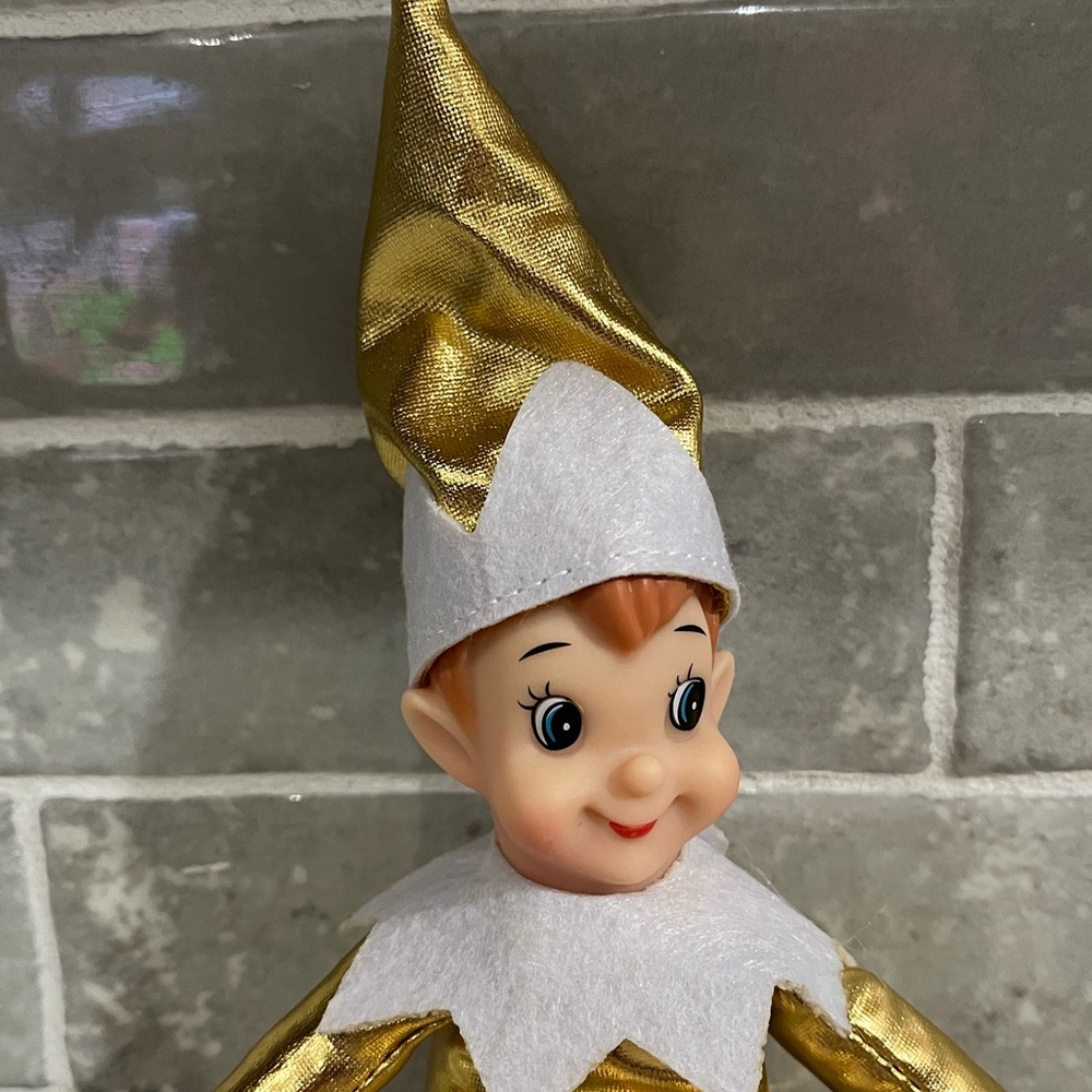 Gold Elf Doll, Christmas Cadets Posable Holiday Elves